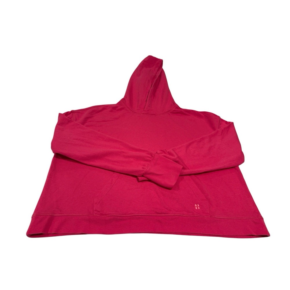 Sweaty Betty Women Pink Crop Hoodie Pullover Sweatshirt Size 10 SB6400